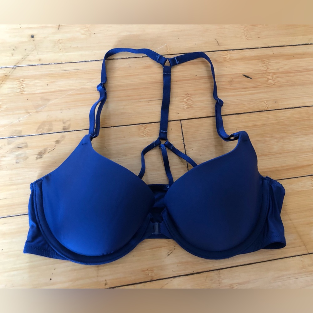 Victoria’s Secret Front Close Racerback Bra- Navy Blue